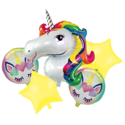 Balon, folie aluminiu, unicorn