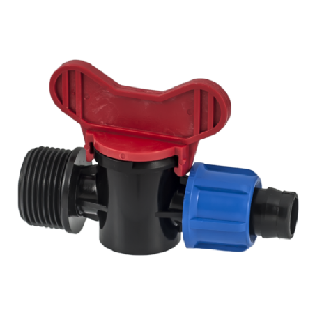 Mini robinet cu filet pentru banda de picurare, 17 mm