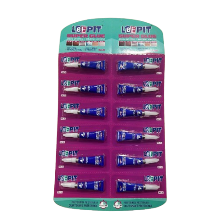 Adeziv universal Leepit Super Glue, 2 g x 12 buc