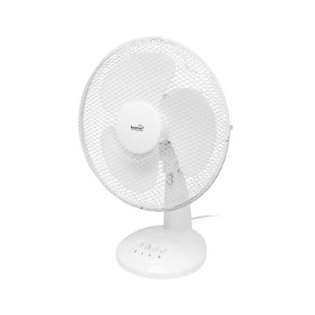 Ventilator de birou, 30 cm, 40 W, alb, 3 viteze, cap oscilant