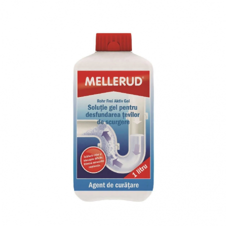 Solutie Gel Pentru Desfundarea Tevilor De Scurgere, Mellerud,1l