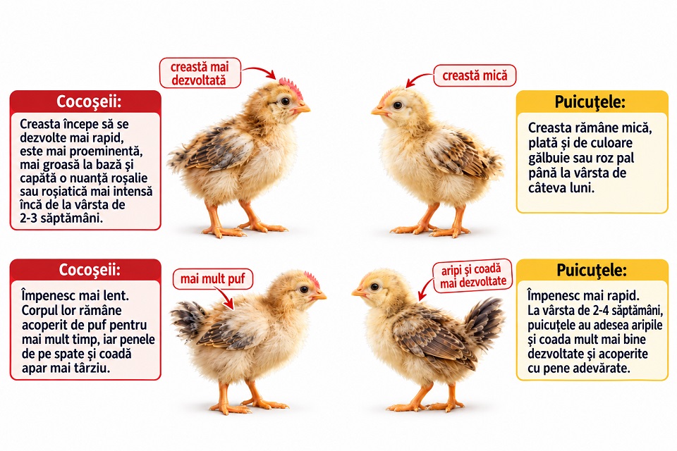 determinarea sexului la puii de găină
