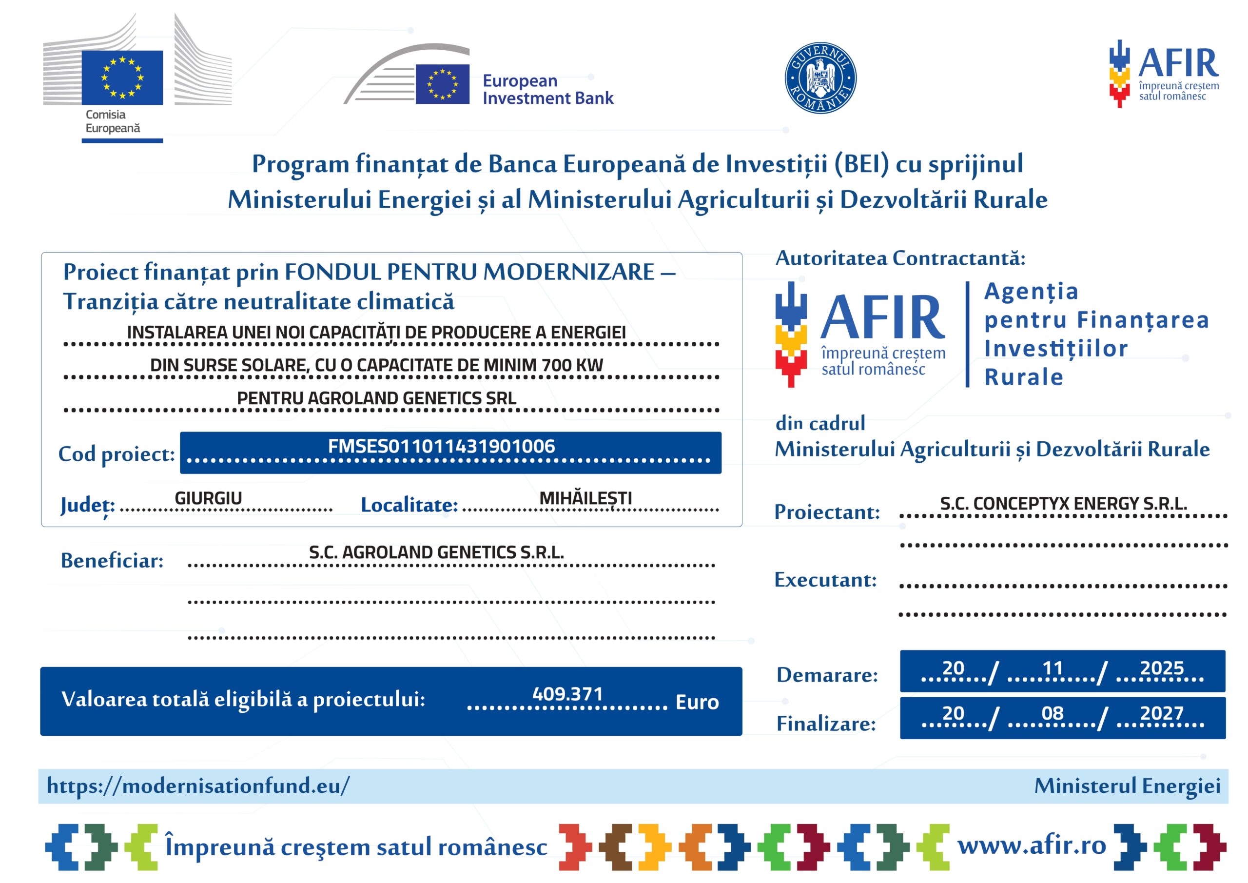Panou informare Proiect 3