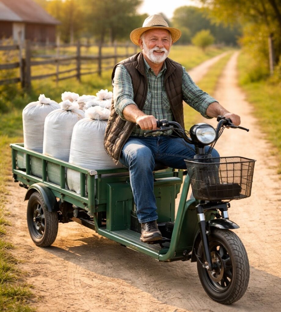 tricicleta electrică de transport marfă