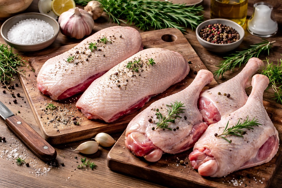 pulpe și piept de rață Pekin