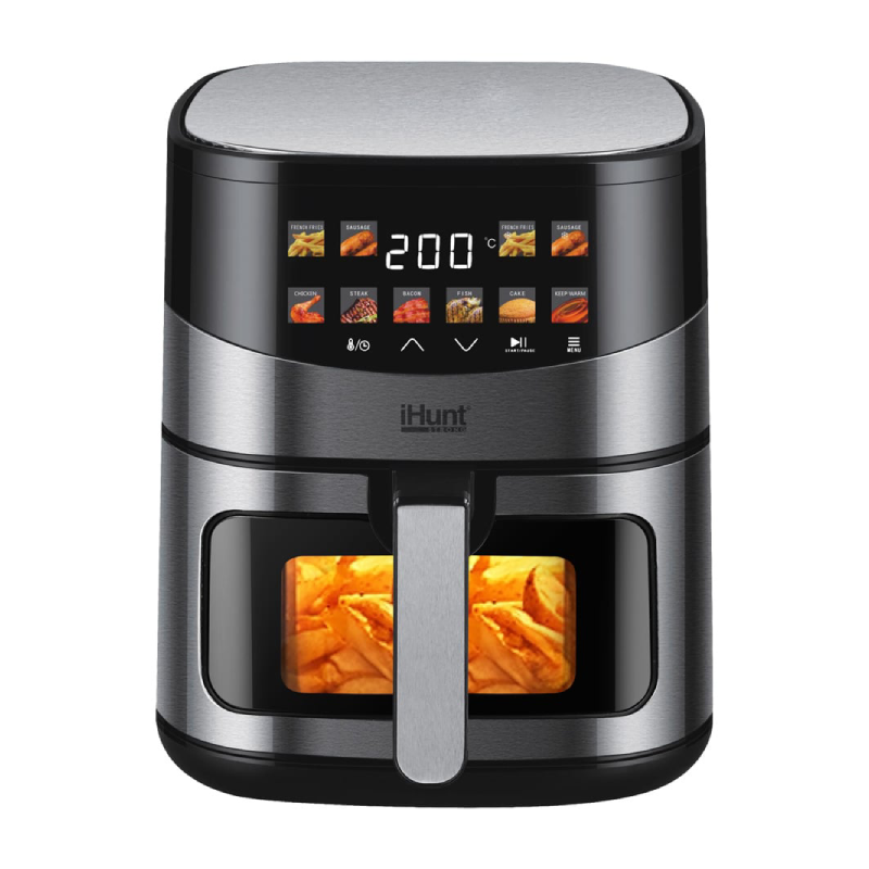 3 premii x Friteuza cu aer cald iHunt Bro Air Fryer Ultra, 6.5 L