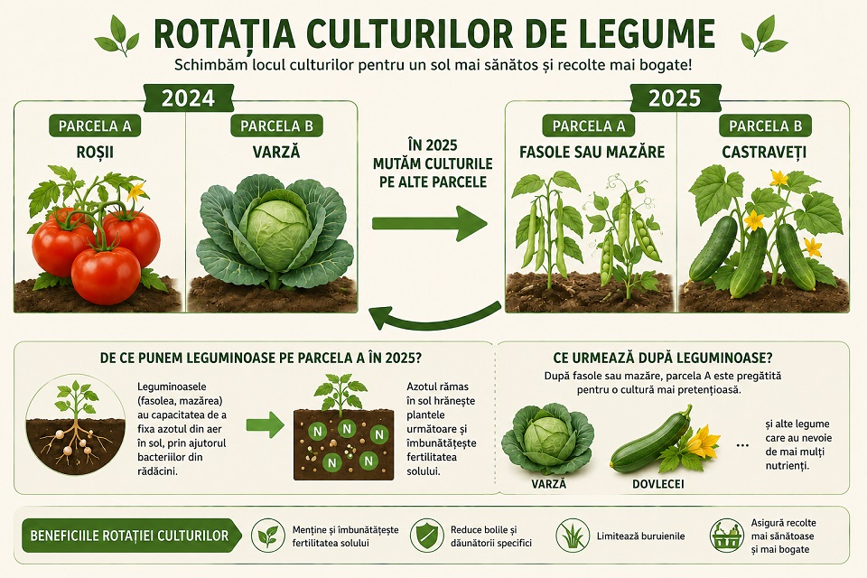 rotația culturilor de legume