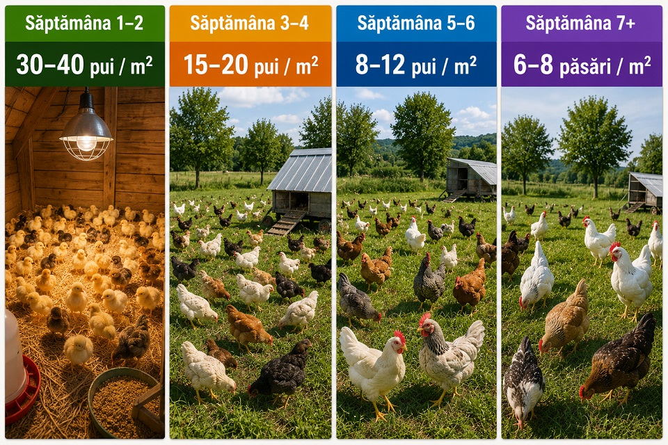 Densitatea puilor în adăpost